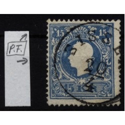 Österreich 1858 15kr, Type II. PLATTENFEHLER! SISSEK. Schön und attraktiv!