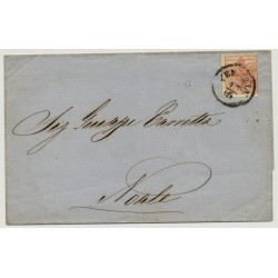 LOMBARDEI-VENETIEN 185. 15C, Unten HOHLDRUCK! Brief VENEZIA nach NOALE.