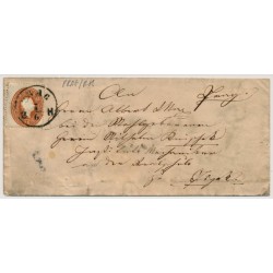 Österreich 186. 10kr Briefkuvert, PRAG/B.H. nach PISEK.