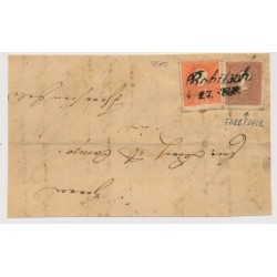 Österreich 18.. 5+10kr Besonders GROßES FARBFLECK! Brief-Vorderseite, ROHITSCH