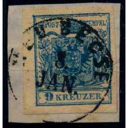Österreich 1850 9kr, HP, Type III. NEU BECSE (Ungarn) Gu:400Punkte!
