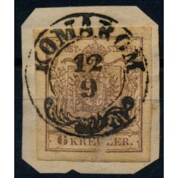 Österreich 1850 6kr, MP, Type III. KOMÁROM (Ungarn)