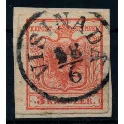 Österreich 1850 3kr, MP, Type I.b, GRAVURTYPE:2-2! VISINADA (Kü) Mü:60Punkte!