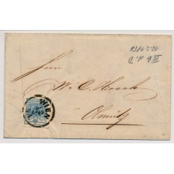 Österreich 1857 9kr, FEINSTDRUCK! Brief WIEN nach OLLMÜTZ. Schön!