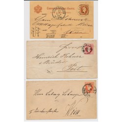Österreich 18.. 3Stk. Sendungen TRIEST. Interessantes Lot!