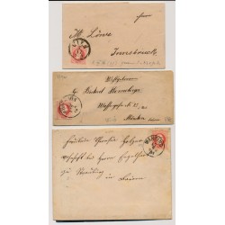 Österreich 18.. 3Stk. Sendungen mit je 5kr. Interessantes Lot!