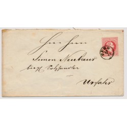 Österreich 1871 5kr GA-Umschlag PERG (Oö) Kl:20Punkte! Nach LINZ. Sehr schön!