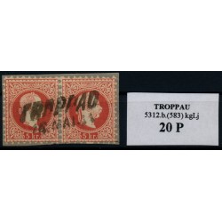 Österreich 1867 2*5kr, PAAR! TROPPAU (Sch) Kl:20Punkte! Schön!
