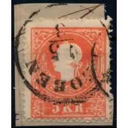 Österreich 1858 5kr, Type II. FARBFLECKE! LEOBEN (St) Schön und attraktiv!