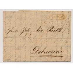 Österreich 1828 Brief (Inhalt) mit ROTSTEMPEL V.TRIEST nach UNGARN! DEBRECZIN