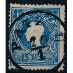 Österreich 1858 15kr, Type II. Flächig hell, PATZAU (B) Mü:20P!