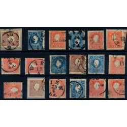 Österreich 1858 18Stk. Marken! Auch lesbare Stempeln. Interessantes Lot!