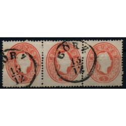 Österreich 1861 3*5kr 3-STREIFEN! GÖRZ (Kü) Schön!