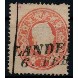 Österreich 1861 5kr, SPÄTDRUCK! LANDEK (Tirol)+FEDERSTRICH! Schön!