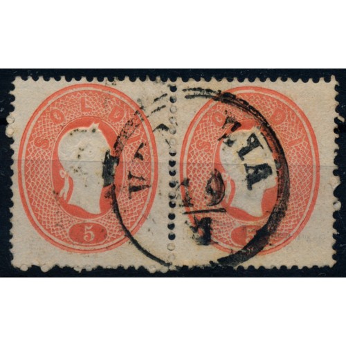 LOMBARDEI-VENETIEN  1861 2*5sld. PAAR! VENEZIA. Schön!