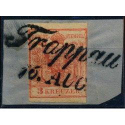 Österreich 1850 3kr, HP, Type III. TROPPAU (Sch) Mü:24P!
