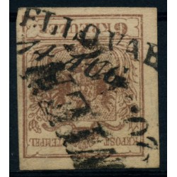 Österreich 1850 6kr, MP, Type III. DOPPELENTWERTUNG:WIEN+BELLOVAR (Km)