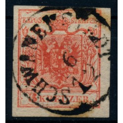Österreich 1850 3kr KARTONPAPIER:0,125mm! SCHWANENSTADT (Oö) Mü:10P! Sig