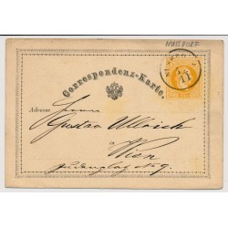Österreich 1871 2kr Karte NUSSDORF (Nö) Kl:10P! Nach WIEN. Schön!