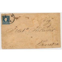 Österreich 18.. 15kr, ZENTRIERT! Brief-VORDERSEITE WIEN nach VENEZIA.