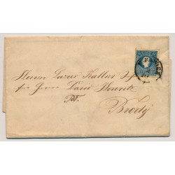 Österreich 18.. 15kr, Type II. Brief (Inhalt) N:B:H:WIEN nach GALIZIEN