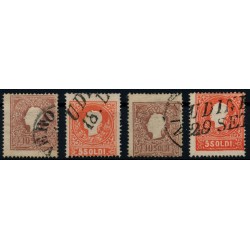 LOMBARDEI-VENETIEN 1858 4Stk.Marke! Alle EXTREM VERZÄHNT! Schön!