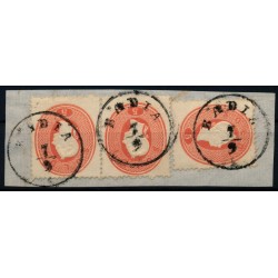 LOMBARDEI-VENETIEN 1861 3*5sld. Briefstück. BADIA. Schönes Stück!