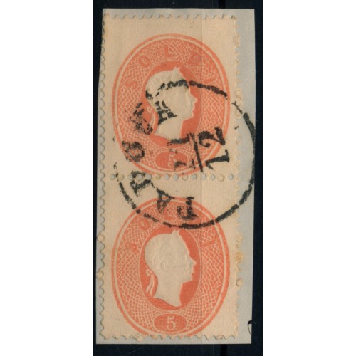 LOMBARDEI-VENETIEN 1861 2*5sld. PAAR! EXTREM VERZÄHNT! PADOVA