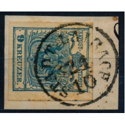 Österreich 1850 9kr, MP, Type III.b, STADT LAIBACH (Kr)