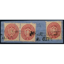 LOMBARDEI-VENETIEN 1864 3*5sld. 2 Marke mit WASSERZEICHEN! PORDENONE