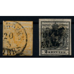 Österreich 1850 -1kr ORANGE! WAIDHOFEN/a.d.YBBS (Nö) -2kr, P.F.!