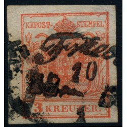 Österreich 1850 3kr, HP, Type III. FRIEDEK (Sch) Mü:75P! Attraktiv!