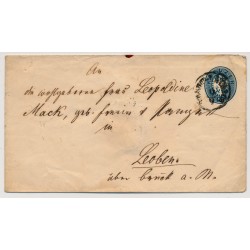 Österreich 186. 10kr GA-Umschlag STADT-LAIBACH (Kr) nach LEOBEN.