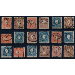 Österreich 1858 18Stk. Marken! Auch schöne/lesbare Stempeln.