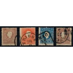 Österreich 1858 4Stk. Marke! Alle EXTREM/STARK VERZÄHNT!