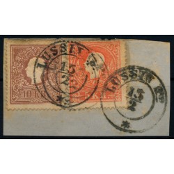 Österreich 1858 10+5kr beide Type II. LUSSIN Po (Kü) Schön!