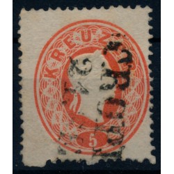 Österreich 1861 5kr, AUSGELASSENE ZAHNLÖCHER! TROPPAU (Sch) Schön!