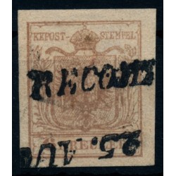 Österreich 1850 6kr, MP, Type III. KARTONPAPIER:0,125mm! RECOMM Stempel