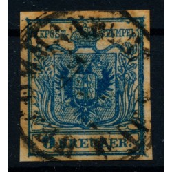 Österreich 1850 9kr, DEUTHLICHER RANDDRUCK! RECOMMANDIRT/WIEN. Schön!