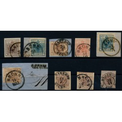 Österreich 1850 9Stk. Marken! Alle mit BRÜNN Stempeln. Attraktiv!