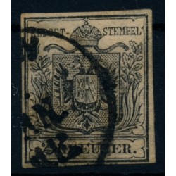 Österreich 1850 2kr, schwarz, HP, Type I. WIEN. Schön!