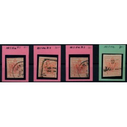 Österreich 1850 4Stk. Marke! 3kr, 2Stk. HP und 2Stk. MP, BESTIMMUNGEN!
