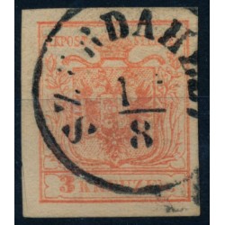 Österreich 1850 3kr, MP, Type III. SZERDAHELY (U) Mü:20P!