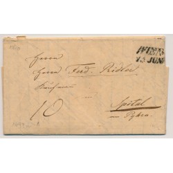 Österreich 1840 Brief (Inhalt) von WIEN nach SPITAL. '10' Postvermerk!