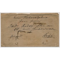 Österreich 18.. REKO-Briefkuvert nach BRÜNN. RECOMANDIRT Stempel.