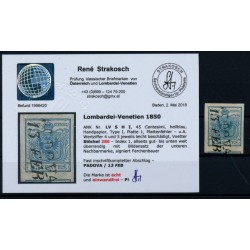 LOMBARDEI-VENETIEN 1850 45C, HP, TYPE I.!P.F.! STÖCKEL 286! PADOVA. Bef.