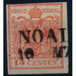 LOMBARDEI-VENETIEN 1850 15C, HP, Type III. NOALE