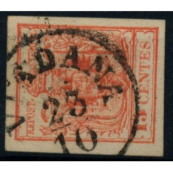 LOMBARDEI-VENETIEN 1850 15C, MP, Type III. VIADANA