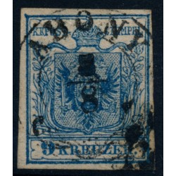 Österreich 1850 9kr, HP, Type III. ABONY (U) Mü:20P!