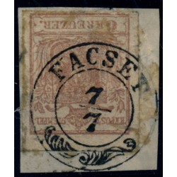 Österreich 1850 6kr, HP, Type I. FACSET (Tb) Mü:30P!